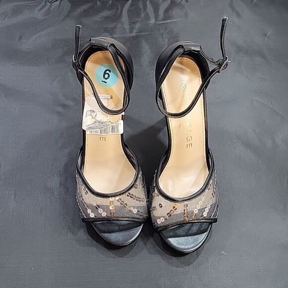 BRAND NEW RAMPAGE HIGH HEEL STILETTOS ADJUSTABLE BUCKLE STRAP SANDAL - Picture 2 of 15